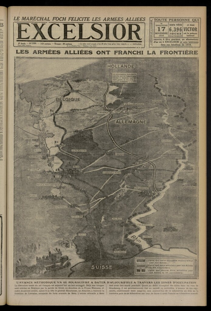 Miniatura de Excelsior: journal illustré quotidien del 17 de noviembre de 1918, nº 2920
