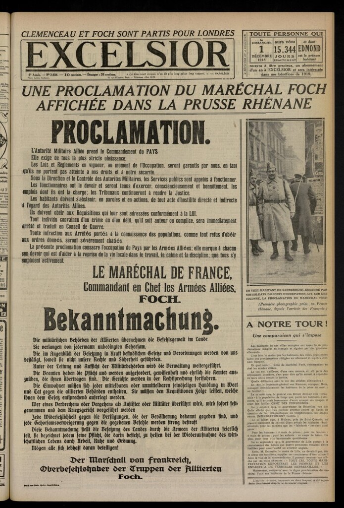 Miniatura de Excelsior: journal illustré quotidien del 1 de diciembre de 1918, nº 2934
