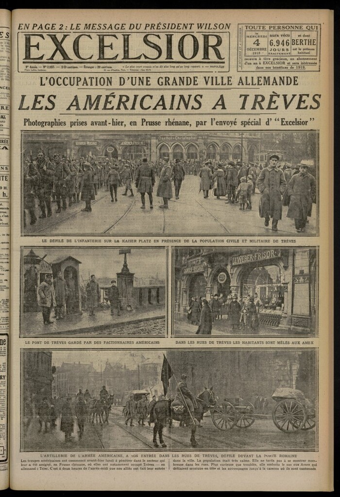 Miniatura de Excelsior: journal illustré quotidien del 4 de diciembre de 1918, nº 2937