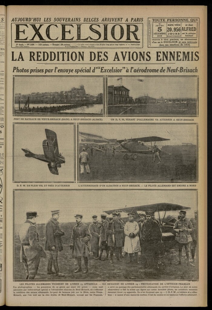 Miniatura de Excelsior: journal illustré quotidien del 5 de diciembre de 1918, nº 2938