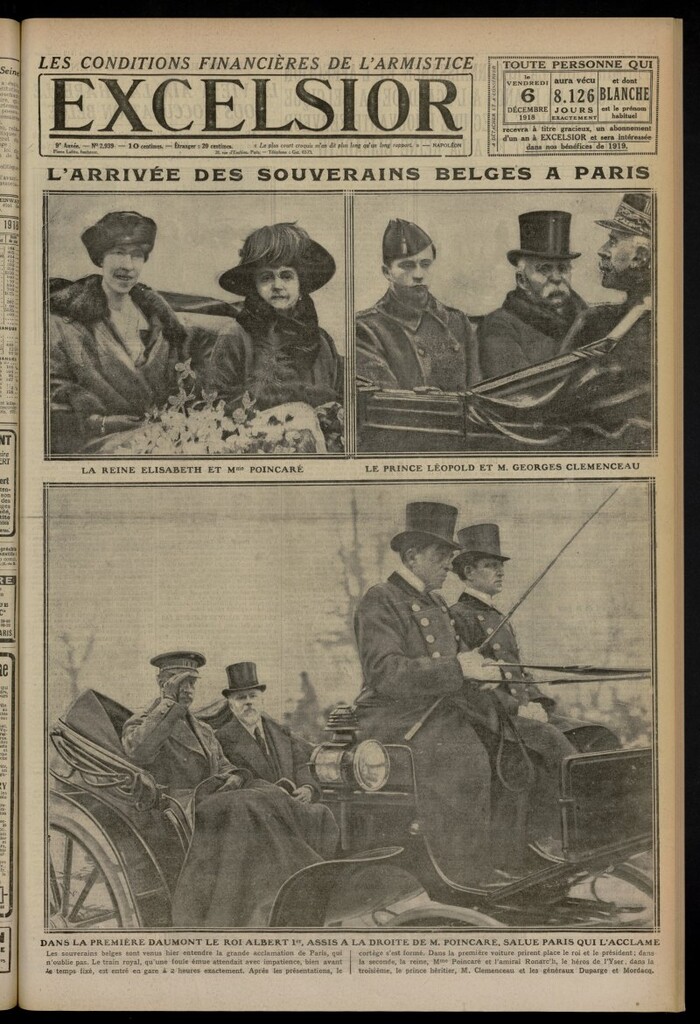 Miniatura de Excelsior: journal illustré quotidien del 6 de diciembre de 1918, nº 2939
