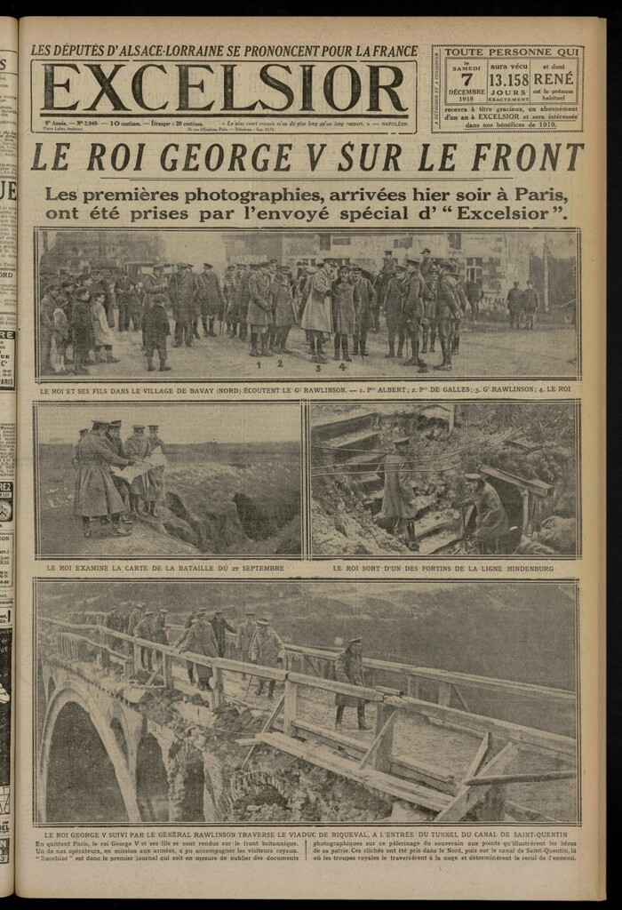 Miniatura de Excelsior: journal illustré quotidien del 7 de diciembre de 1918, nº 2940