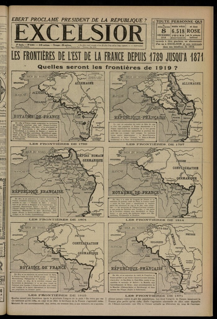 Miniatura de Excelsior: journal illustré quotidien del 8 de diciembre de 1918, nº 2941