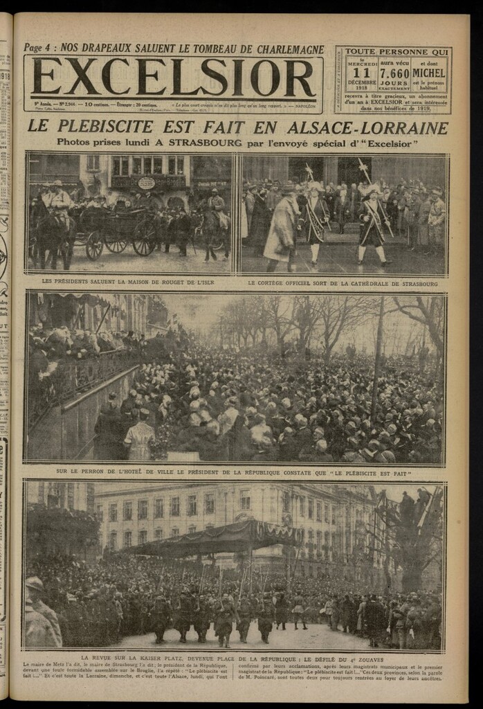Miniatura de Excelsior: journal illustré quotidien del 11 de diciembre de 1918, nº 2944