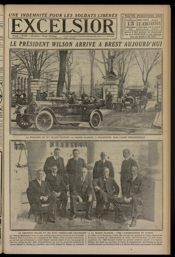 Miniatura de Excelsior: journal illustré quotidien del 13 de diciembre de 1918, nº 2946