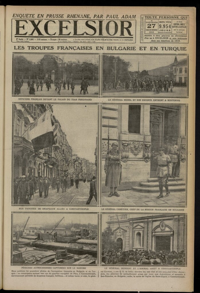 Miniatura de Excelsior: journal illustré quotidien del 27 de diciembre de 1918, nº 2960