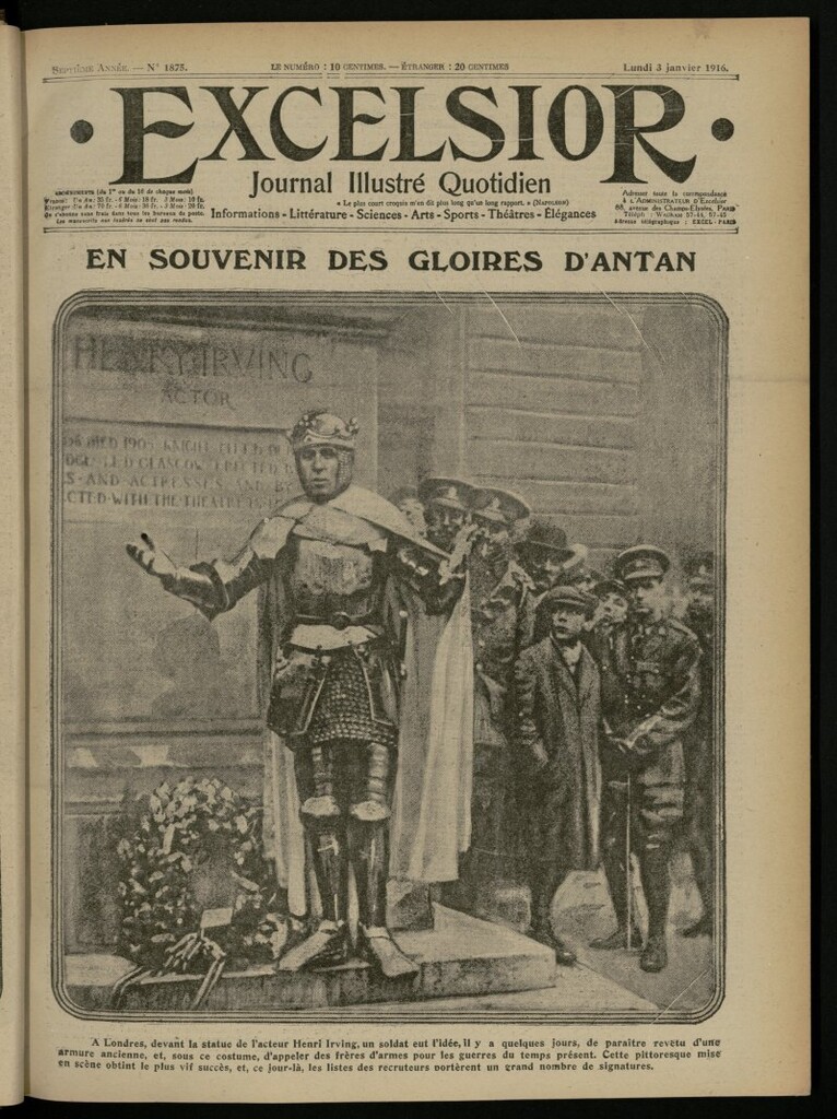 Miniatura de Excelsior: journal illustré quotidien del 3 de enero de 1916, nº 1875
