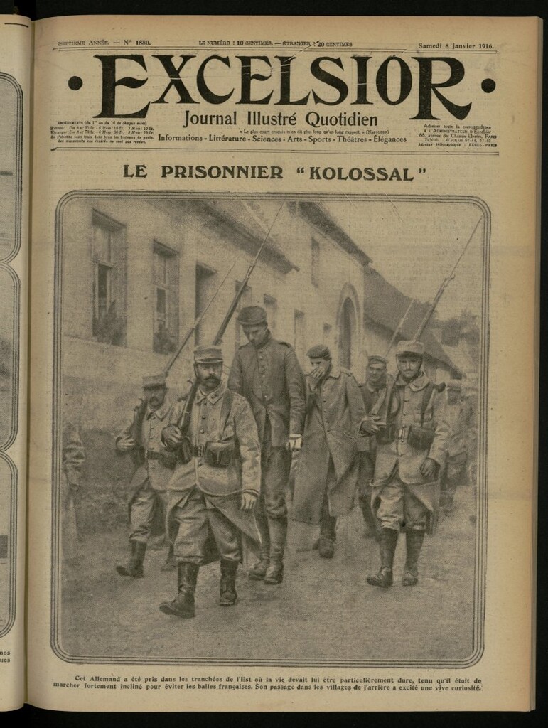 Miniatura de Excelsior: journal illustré quotidien del 8 de enero de 1916, nº 1880