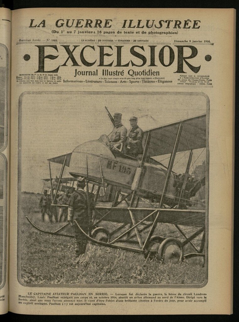 Miniatura de Excelsior: journal illustré quotidien del 9 de enero de 1916, nº 1881