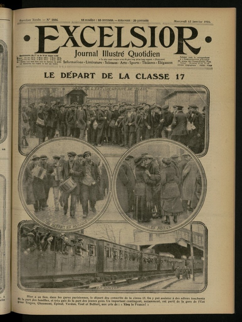 Miniatura de Excelsior: journal illustré quotidien del 12 de enero de 1916, nº 1884