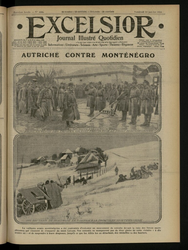 Miniatura de Excelsior: journal illustré quotidien del 14 de enero de 1916, nº 1886