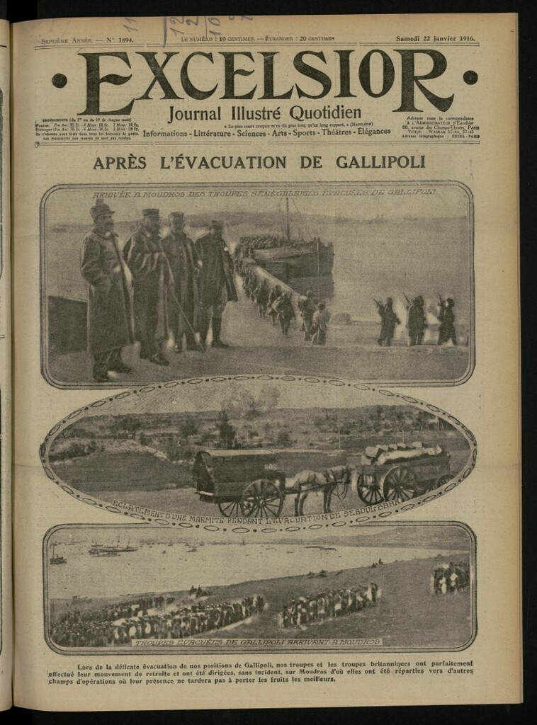 Miniatura de Excelsior: journal illustré quotidien del 22 de enero de 1916, nº 1894