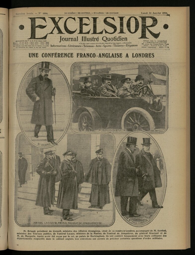 Miniatura de Excelsior: journal illustré quotidien del 24 de enero de 1916, nº 1896