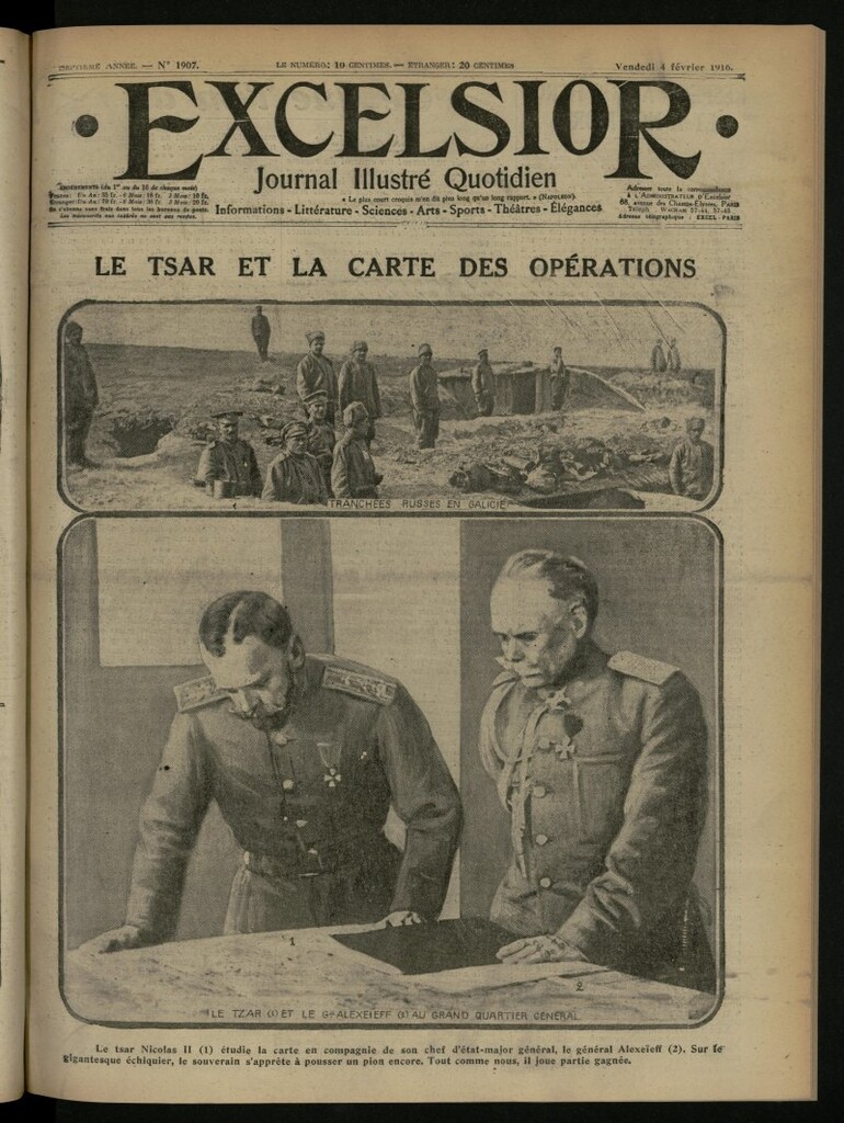 Miniatura de Excelsior: journal illustré quotidien del 4 de febrero de 1916, nº 1907
