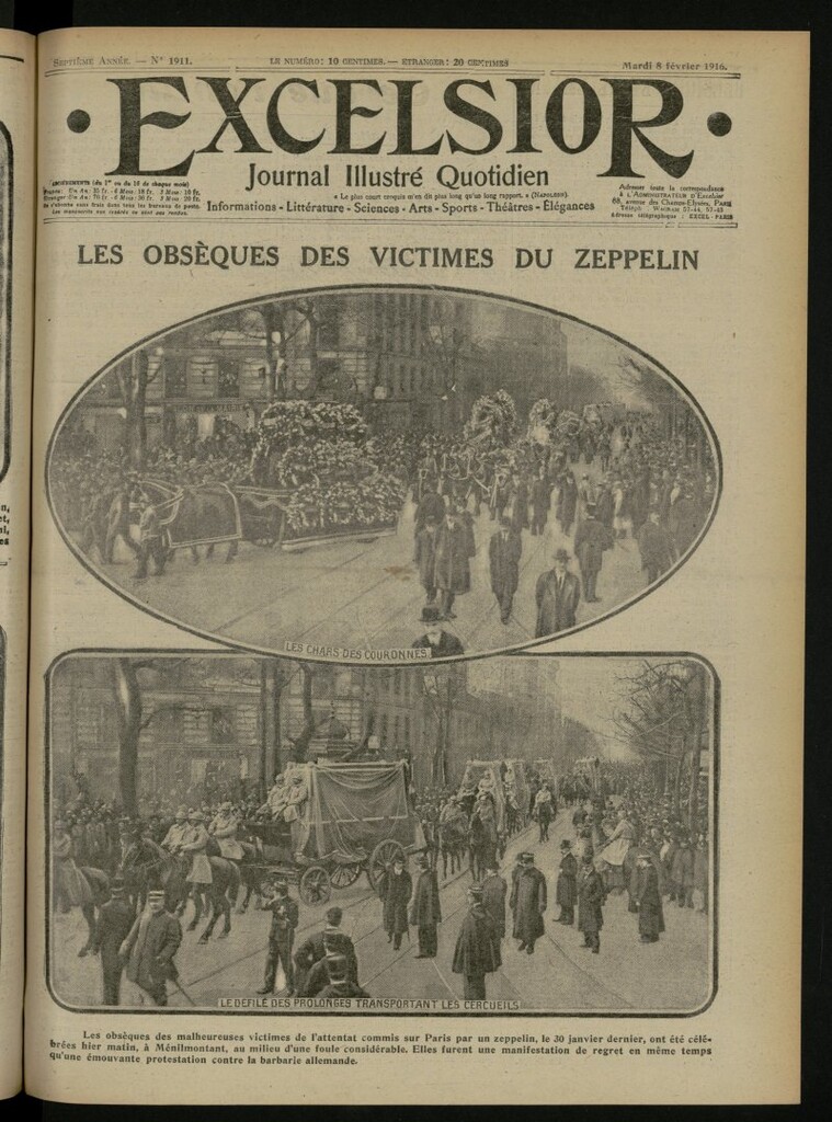 Miniatura de Excelsior: journal illustré quotidien del 8 de febrero de 1916, nº 1911