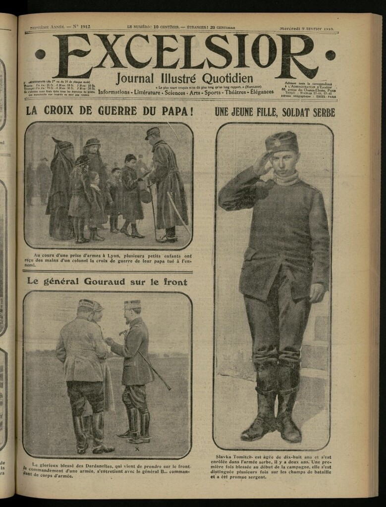Miniatura de Excelsior: journal illustré quotidien del 9 de febrero de 1916, nº 1912