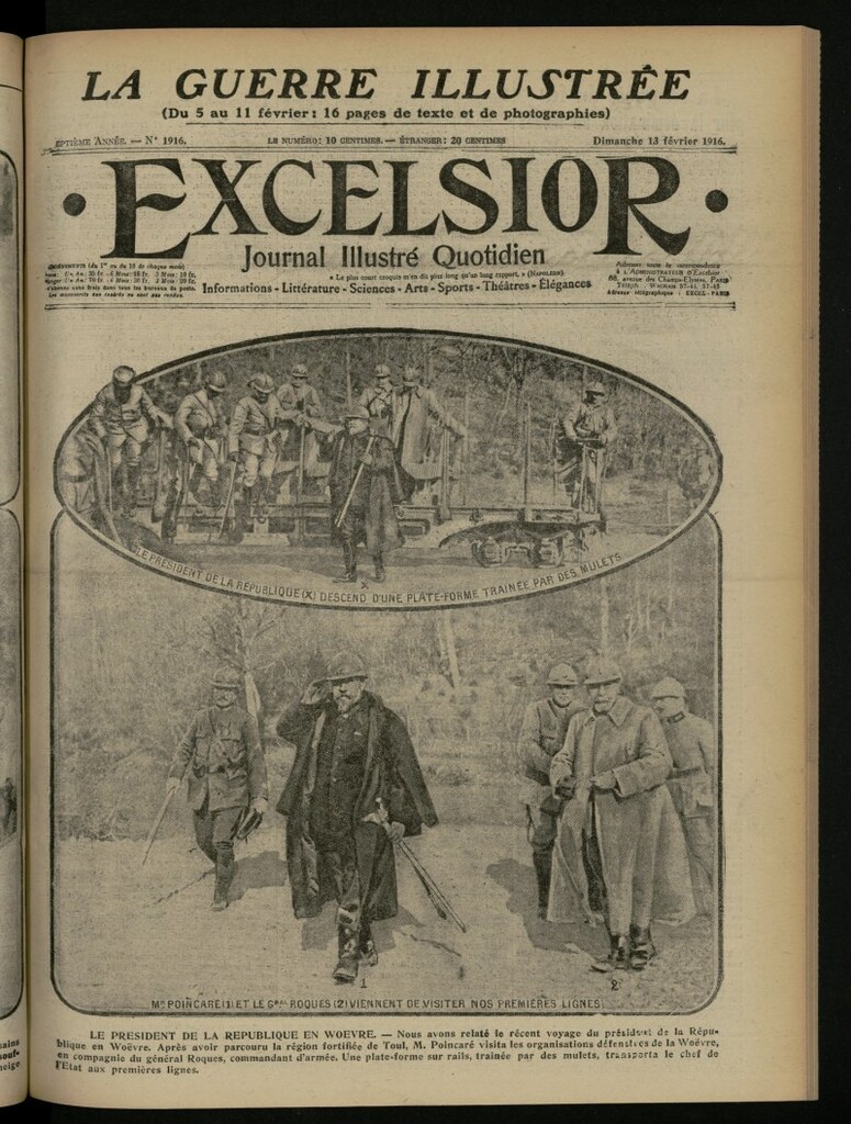 Miniatura de Excelsior: journal illustré quotidien del 13 de febrero de 1916, nº 1916