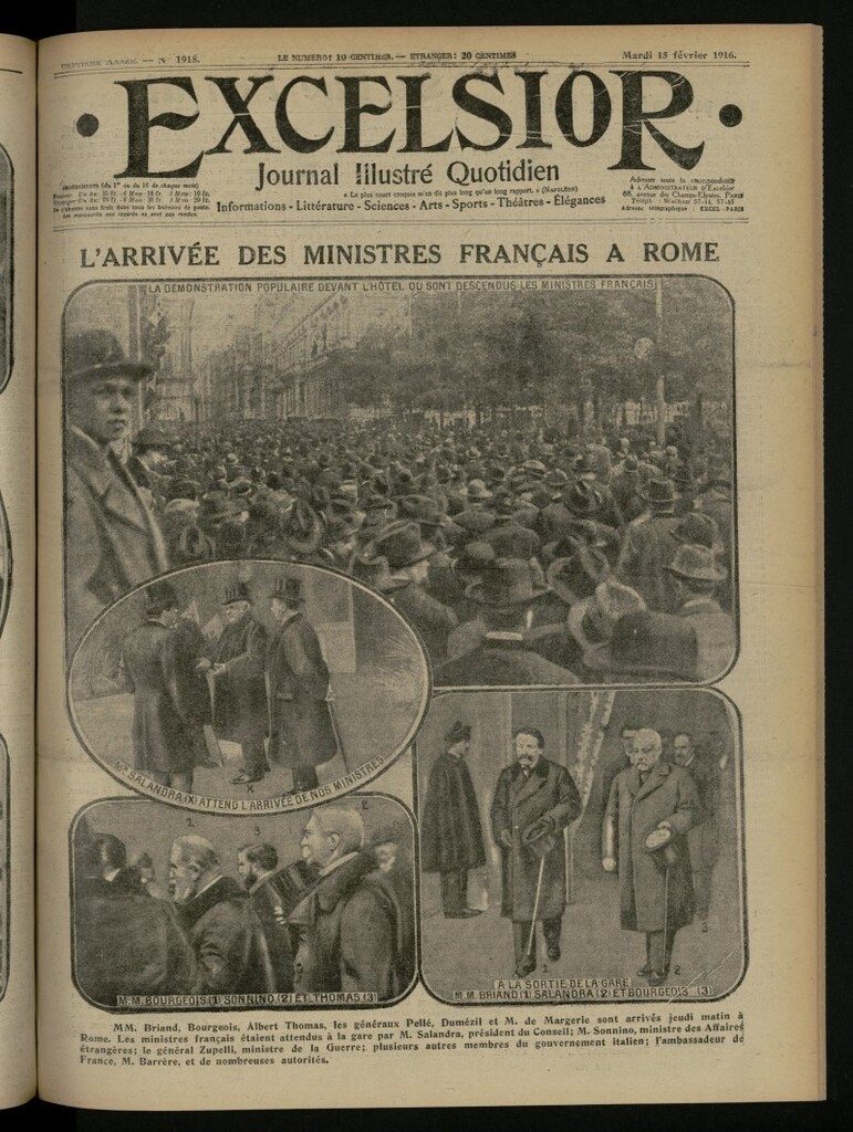Miniatura de Excelsior: journal illustré quotidien del 15 de febrero de 1916, nº 1918