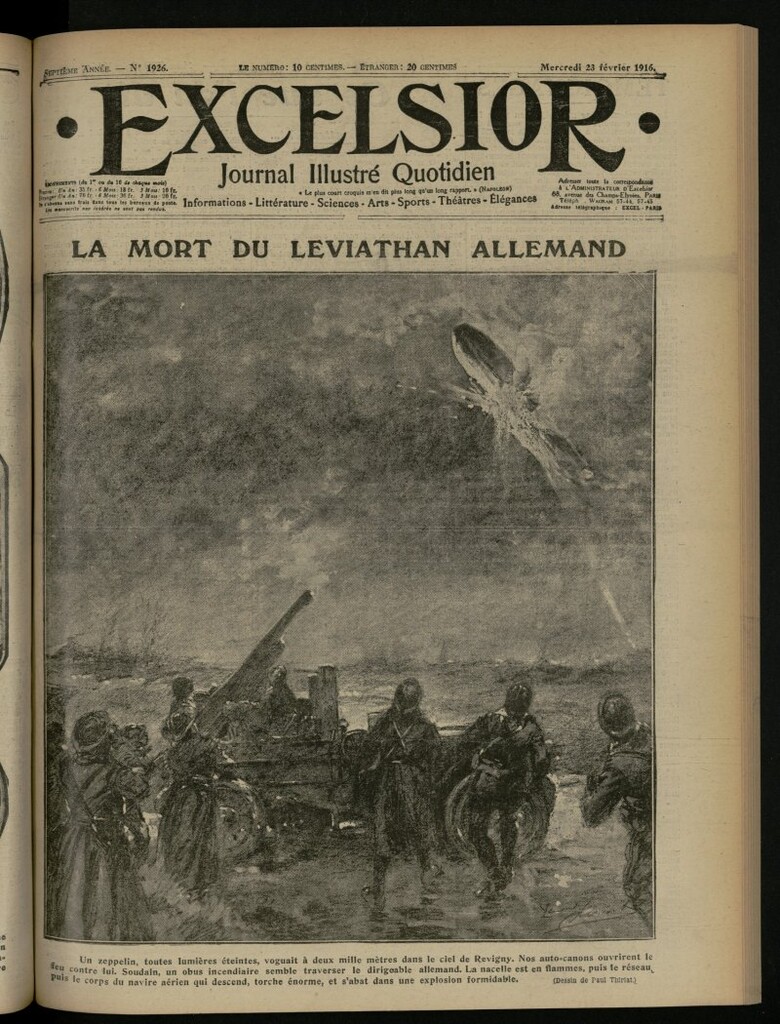 Miniatura de Excelsior: journal illustré quotidien del 23 de febrero de 1916, nº 1926