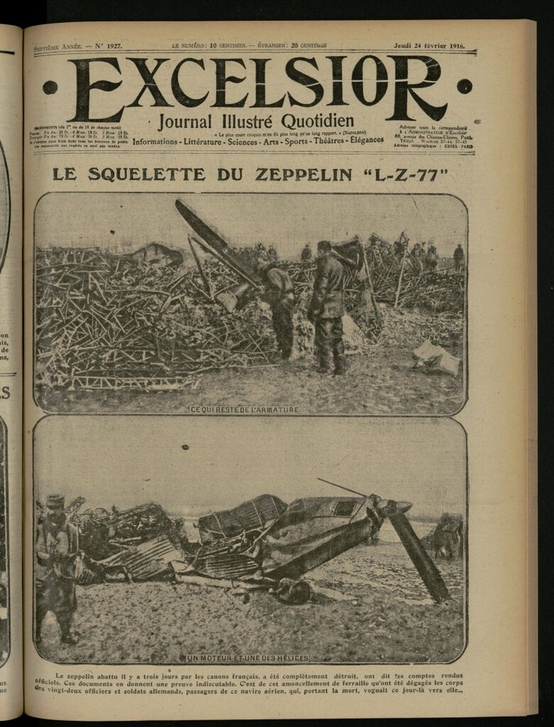 Miniatura de Excelsior: journal illustré quotidien del 24 de febrero de 1916, nº 1927