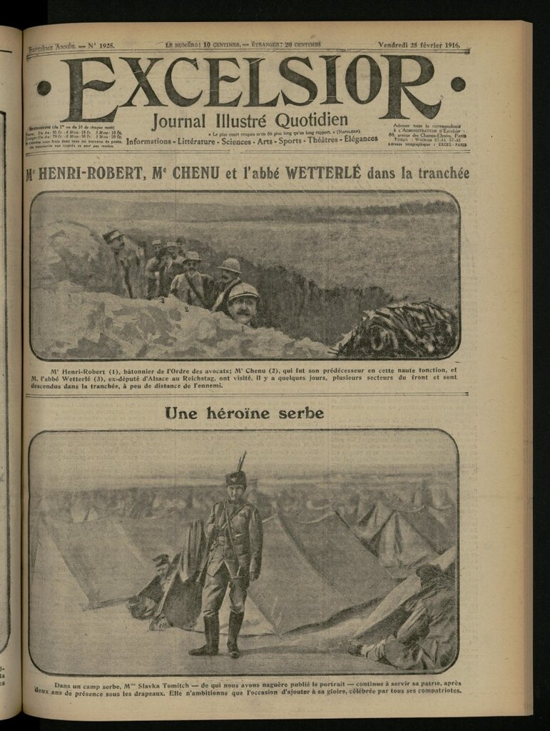Miniatura de Excelsior: journal illustré quotidien del 25 de febrero de 1916, nº 1928