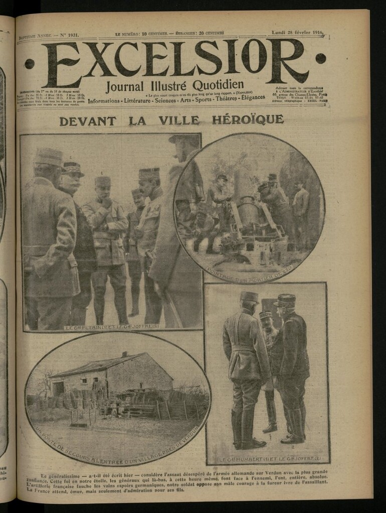 Miniatura de Excelsior: journal illustré quotidien del 28 de febrero de 1916, nº 1931