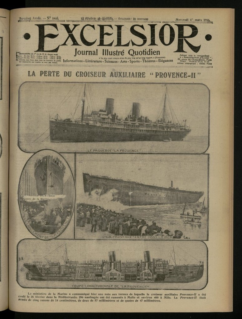 Miniatura de Excelsior: journal illustré quotidien del 1 de marzo de 1916, nº 1933