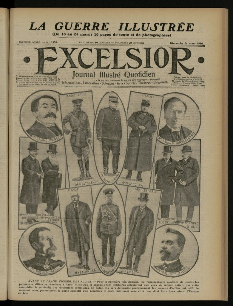 Miniatura de Excelsior: journal illustré quotidien del 26 de marzo de 1916, nº 1958