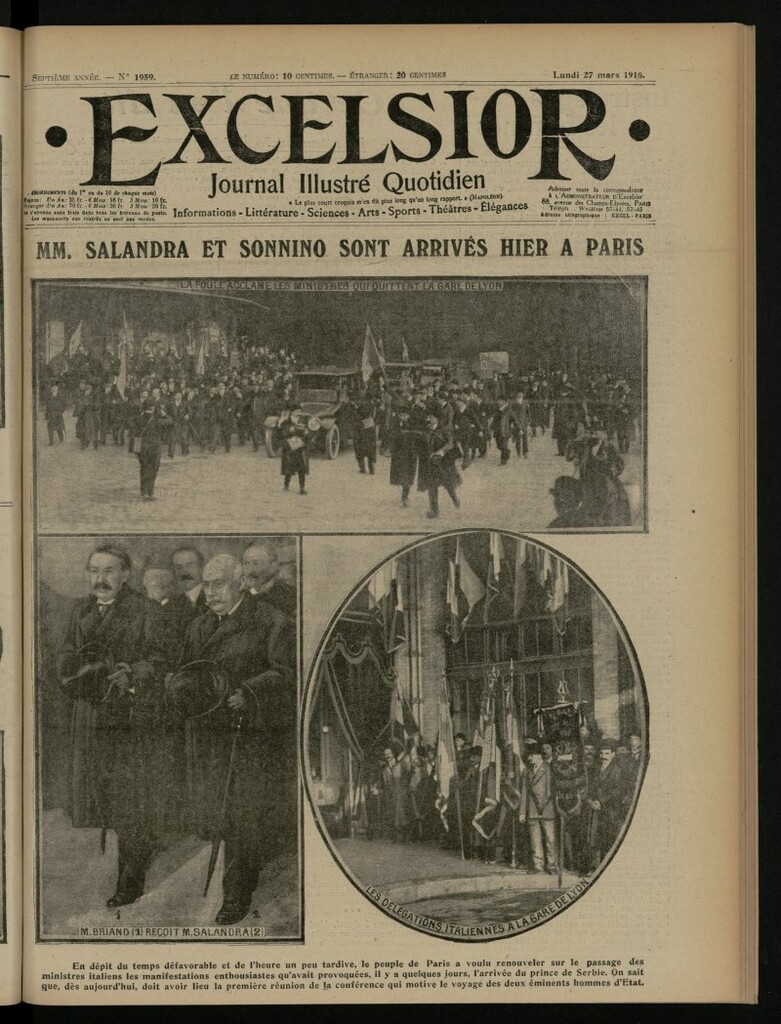 Miniatura de Excelsior: journal illustré quotidien del 27 de marzo de 1916, nº 1959