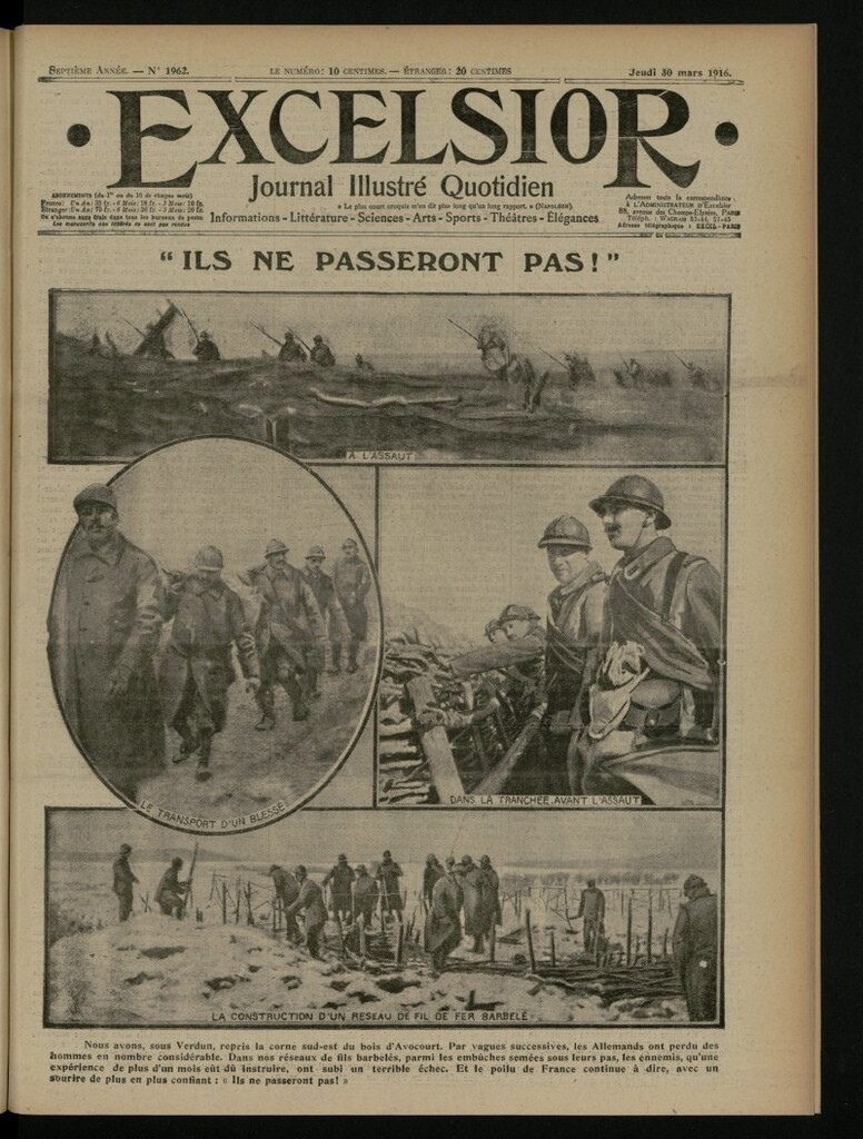 Miniatura de Excelsior: journal illustré quotidien del 30 de marzo de 1916, nº 1962