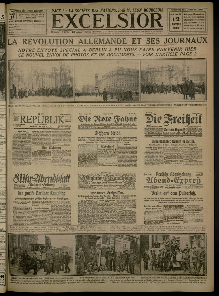 Miniatura de Excelsior: journal illustré quotidien del 12 de enero de 1919, nº 2976