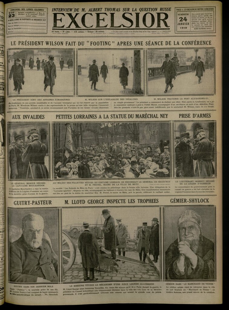 Miniatura de Excelsior: journal illustré quotidien del 24 de enero de 1919, nº 2988