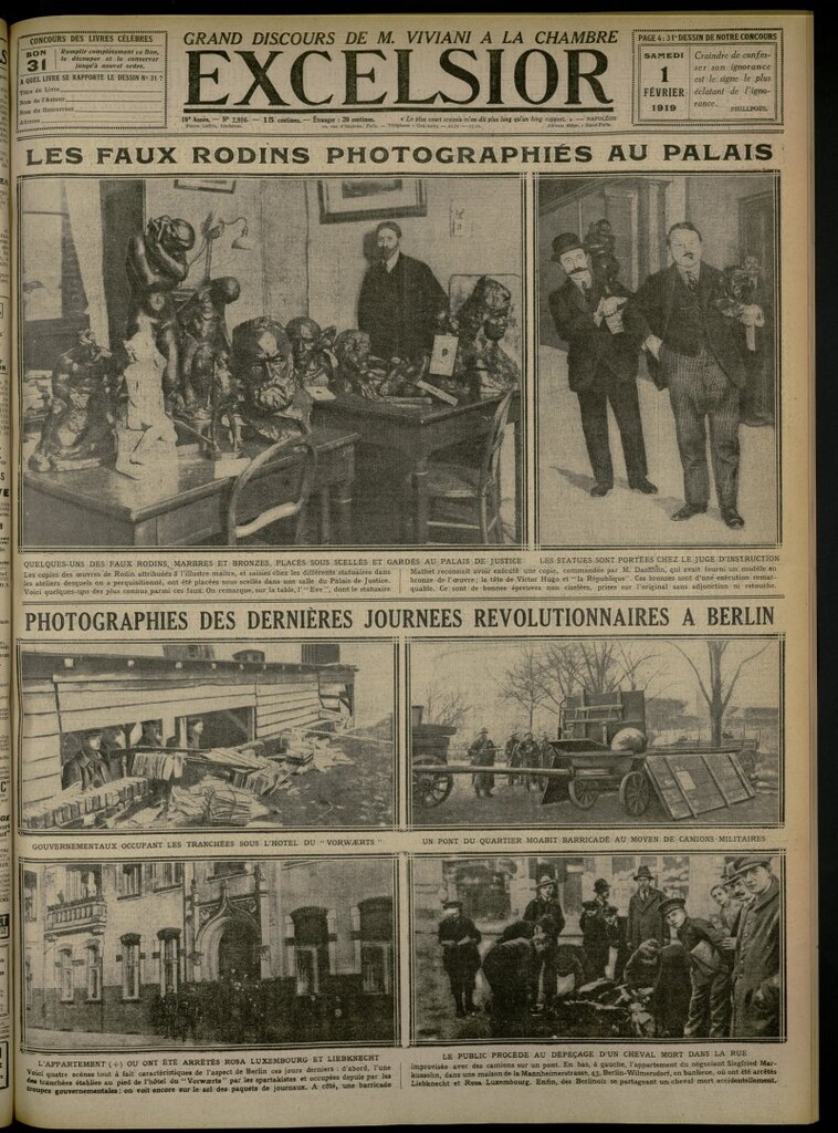 Miniatura de Excelsior: journal illustré quotidien del 1 de febrero de 1919, nº 2996