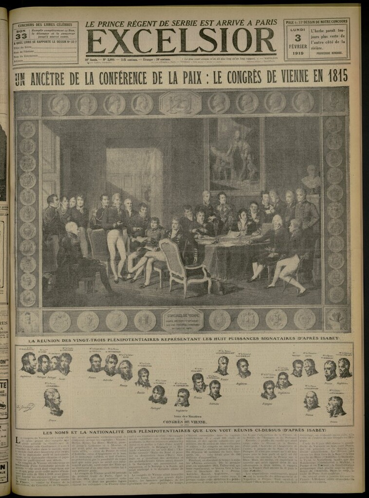 Miniatura de Excelsior: journal illustré quotidien del 3 de febrero de 1919, nº 2998