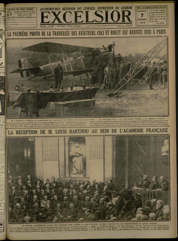 Miniatura de Excelsior: journal illustré quotidien del 7 de febrero de 1919, nº 3002