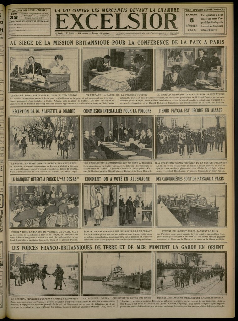 Miniatura de Excelsior: journal illustré quotidien del 8 de febrero de 1919, nº 3003
