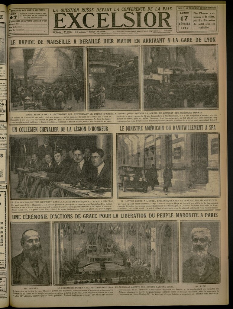 Miniatura de Excelsior: journal illustré quotidien del 17 de febrero de 1919, nº 3012