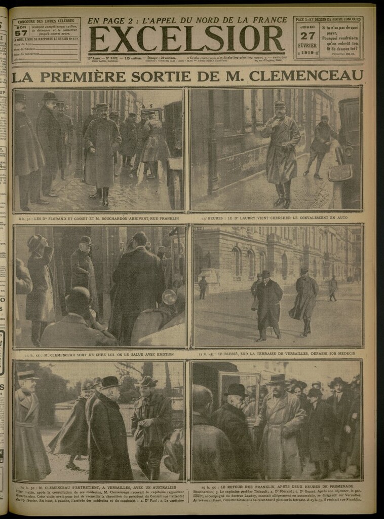 Miniatura de Excelsior: journal illustré quotidien del 27 de febrero de 1919, nº 3022