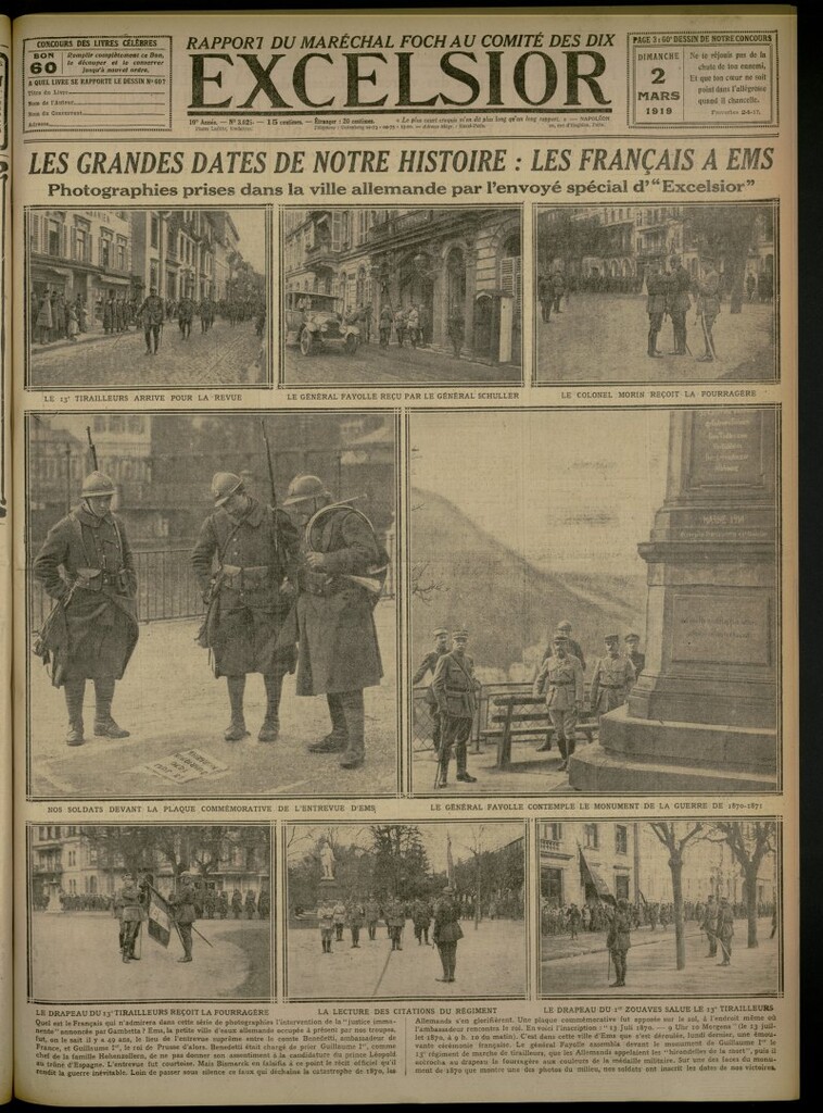 Miniatura de Excelsior: journal illustré quotidien del 2 de marzo de 1919, nº 3025