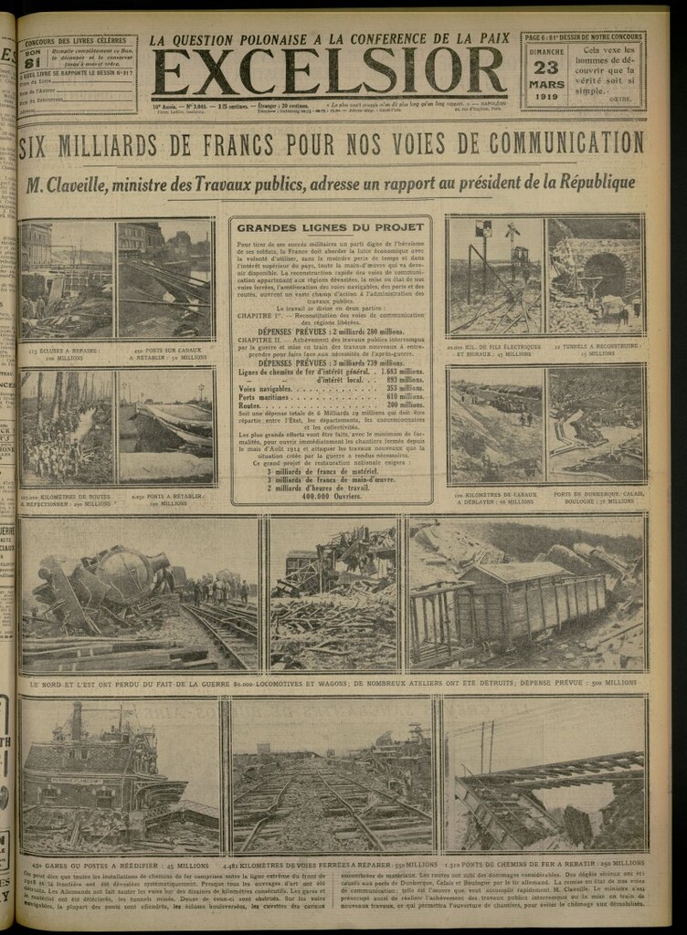 Miniatura de Excelsior: journal illustré quotidien del 23 de marzo de 1919, nº 3046
