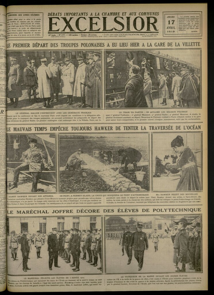 Miniatura de Excelsior: journal illustré quotidien del 17 de abril de 1919, nº 3071
