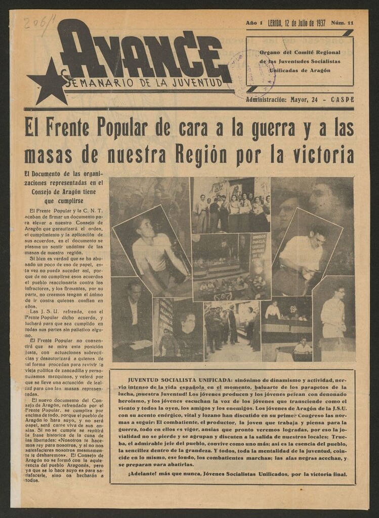 Miniatura de Avance: semanario de la juventud