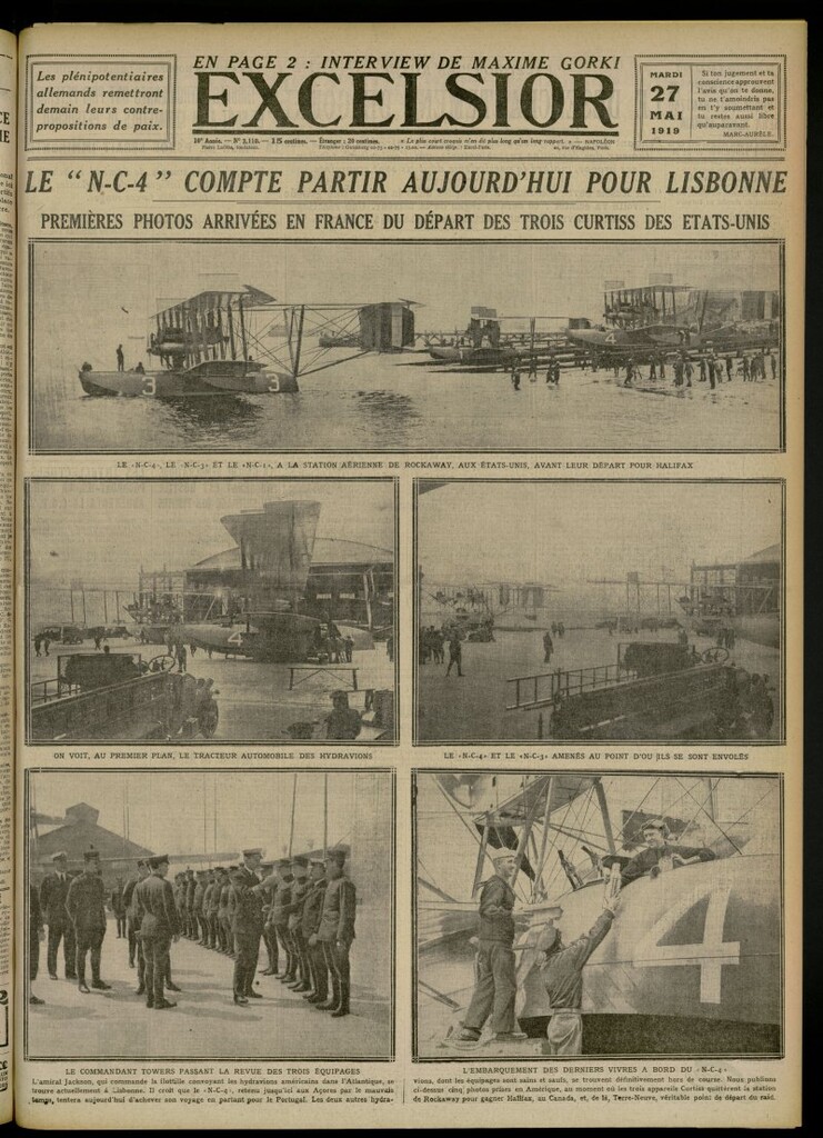 Miniatura de Excelsior: journal illustré quotidien del 27 de mayo de 1919, nº 3110
