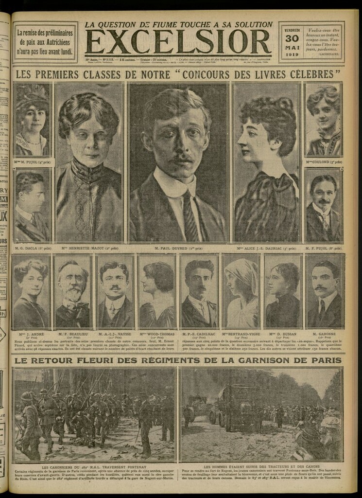 Miniatura de Excelsior: journal illustré quotidien del 30 de mayo de 1919, nº 3113