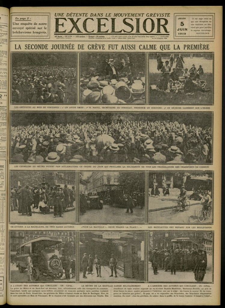 Miniatura de Excelsior: journal illustré quotidien del 5 de junio de 1919, nº 3119