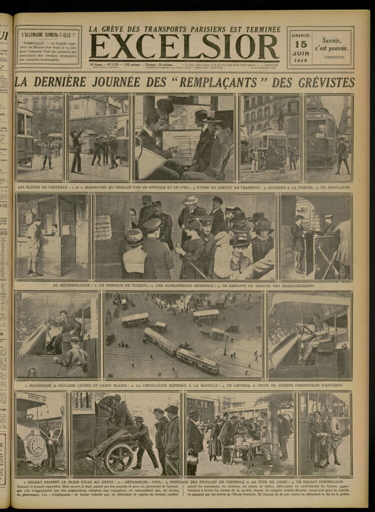 Miniatura de Excelsior: journal illustré quotidien del 15 de junio de 1919, nº 3129