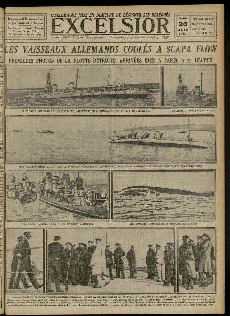 Miniatura de Excelsior: journal illustré quotidien del 26 de junio de 1919, nº 3140