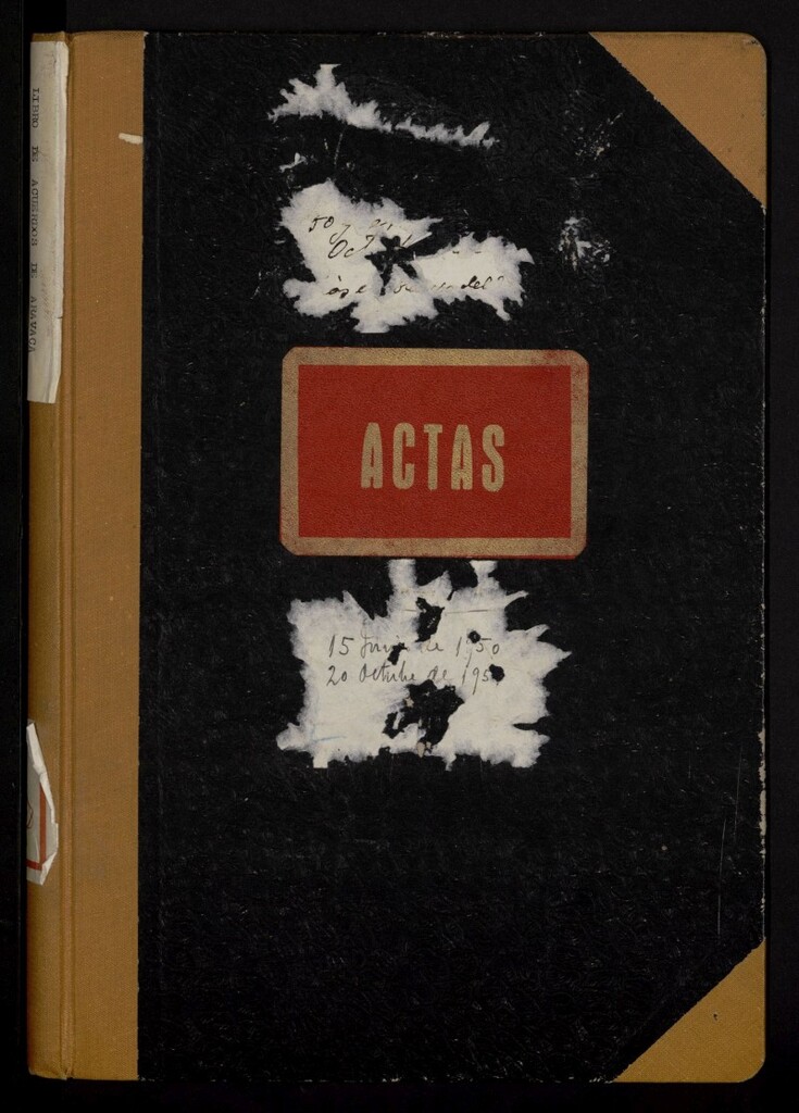 Miniatura de Libro de Actas del Ayuntamiento de Aravaca. Tomo 174 de los años 1950 a 1951