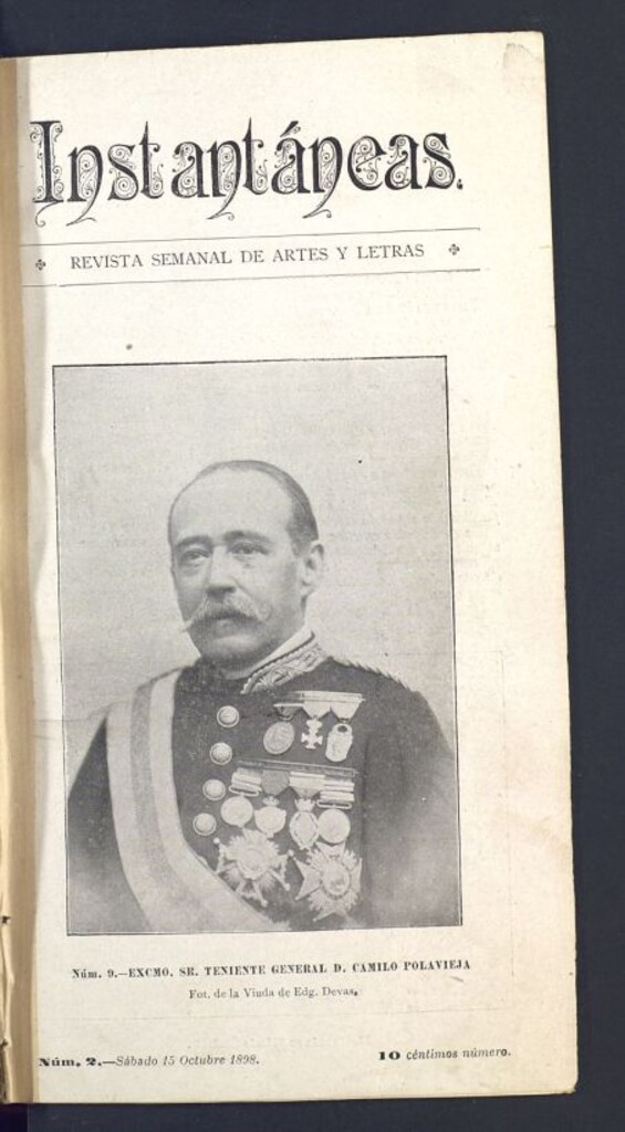 Miniatura de Instantáneas : revista semanal de artes y letras del 15 de octubre de 1898. Número 2