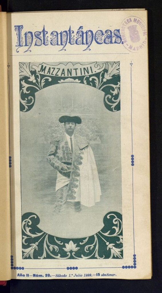 Miniatura de Instantáneas : revista semanal de artes y letras del 1 de julio de 1899. Número 39